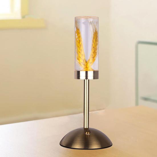 Desk Lamp Preserved Flower Acrylic Light Creative Ambient LED Night Lamp with Eternal Rose Lavender Design