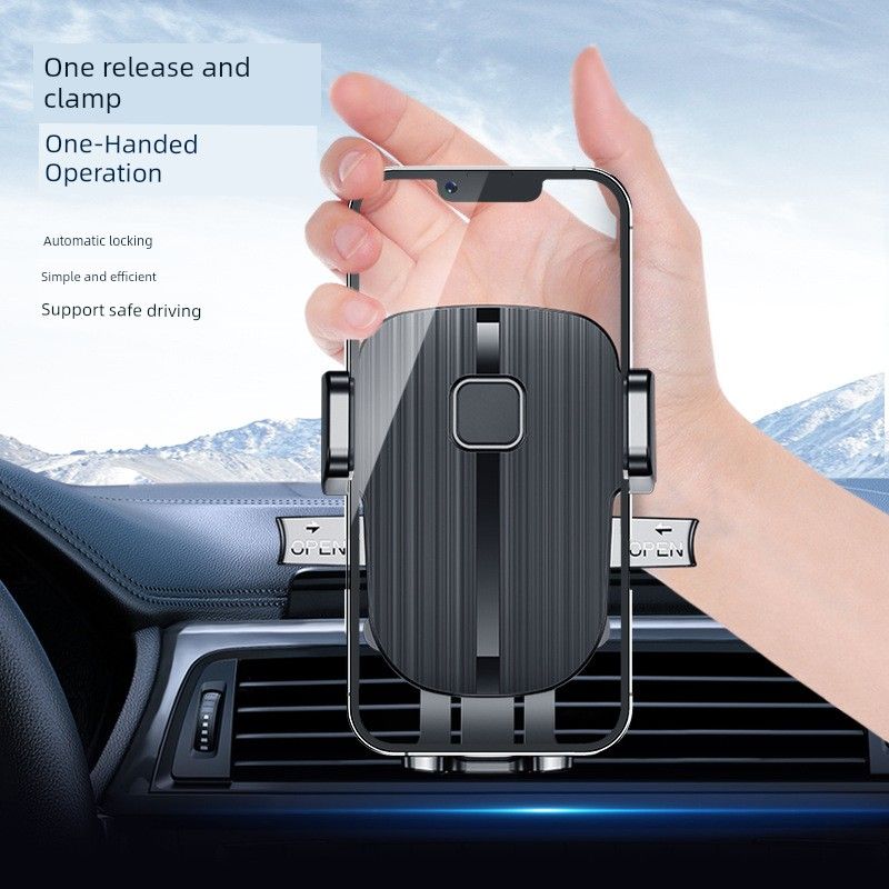 Mobile Phone Car Mount for Air Vent and Dashboard, Clip-On Gravity Anti-Shake Phone Holder