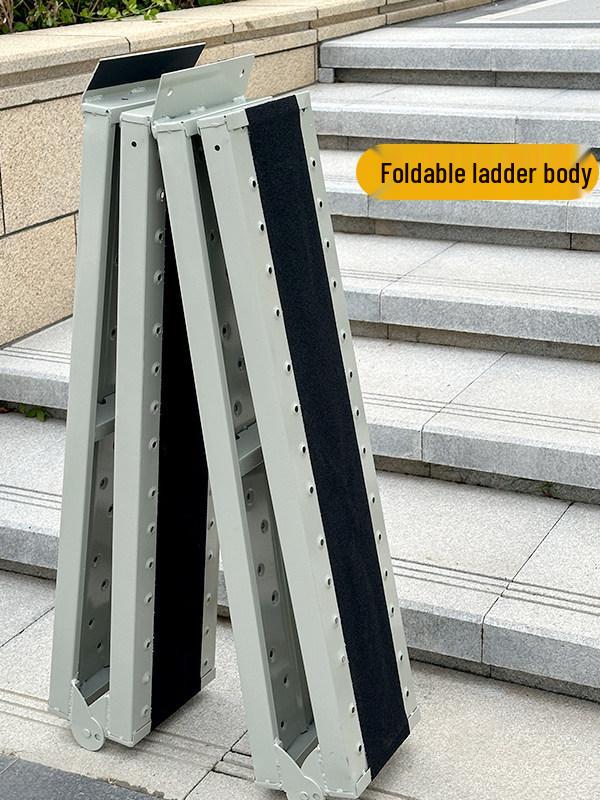 Anti-Slip Portable Wheelchair Ramp 2m Foldable, Width 25cm
