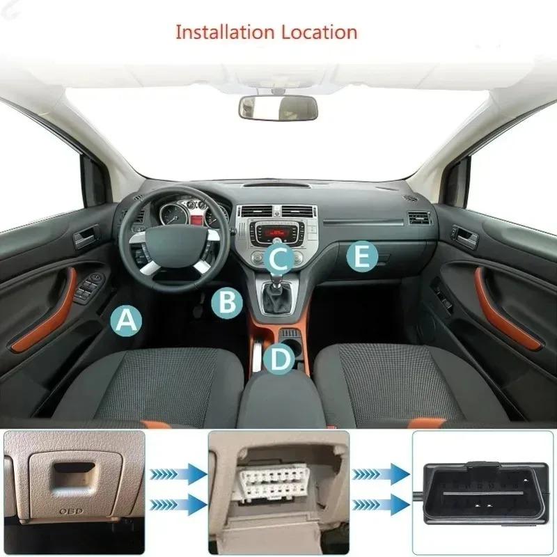 For Dash Camera Car DVR 24h Parking Car Accessories Battery Protection New Good OBD To Type C Charger Power Cable