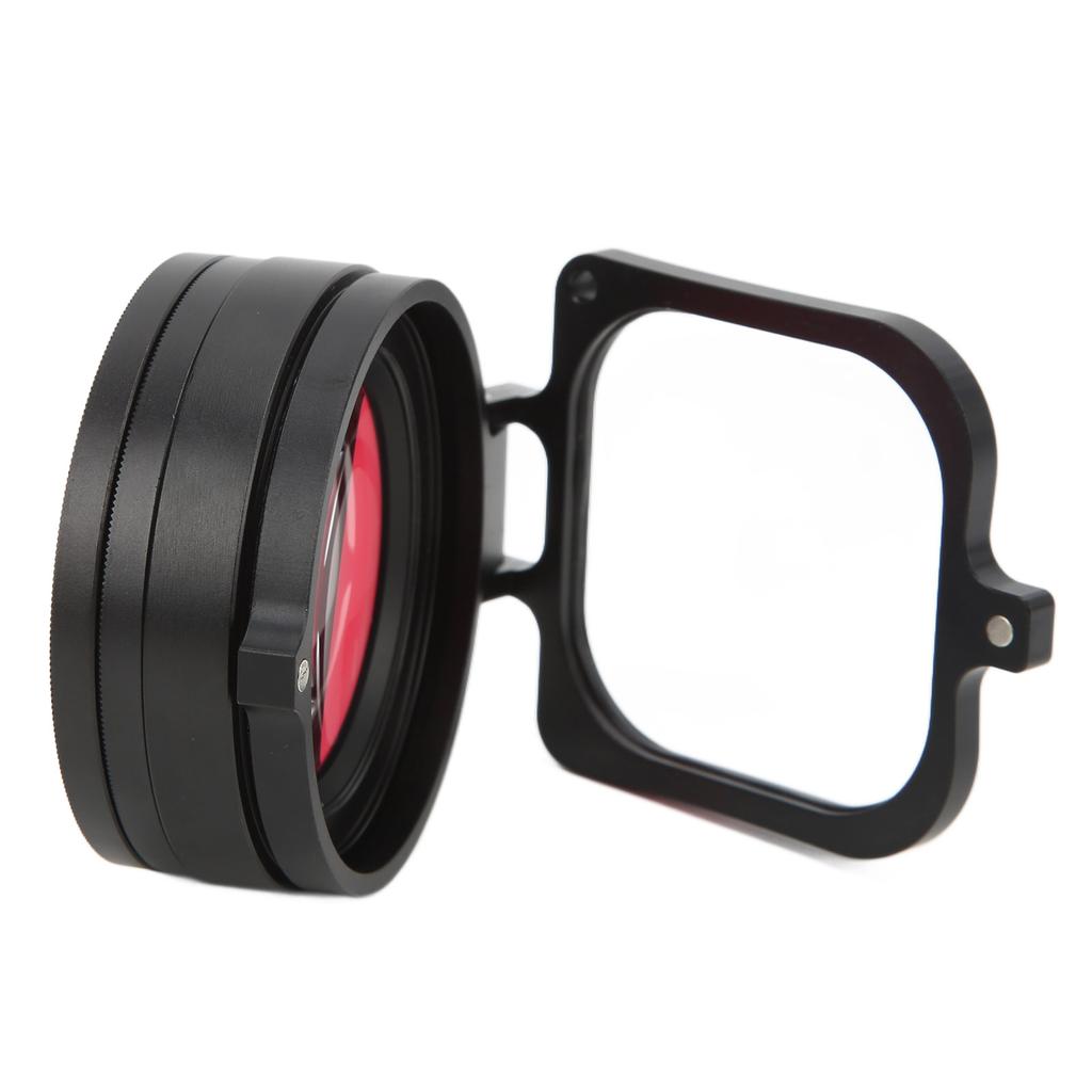 JUNESTAR 16x HD Macro Lens Red Purple Diving Filter 58mm Adapter Ring Lens Cap for Hero 9