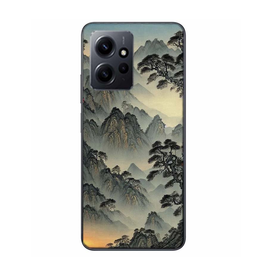 Chinese Style ink Painting Art Phone Case For Redmi 12 13C 12C 15C 9 10 10C Note 13 Pro Plus 14 15 Pro 9T 9C 9A TPU Soft Cover C