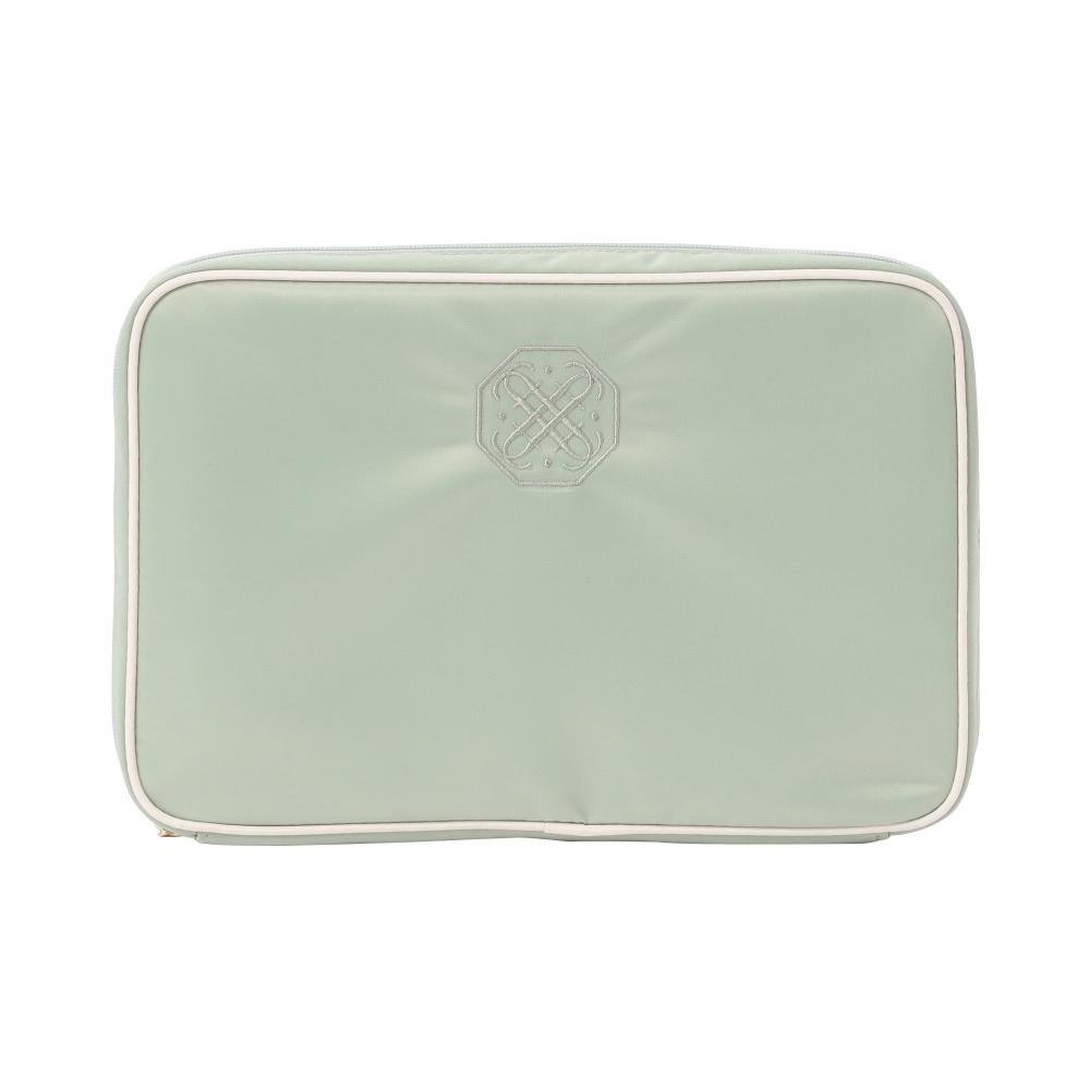 Franc Franc Japan Двухцветный сатиновый подвесной мешочек L Мятный X Слоновая кость