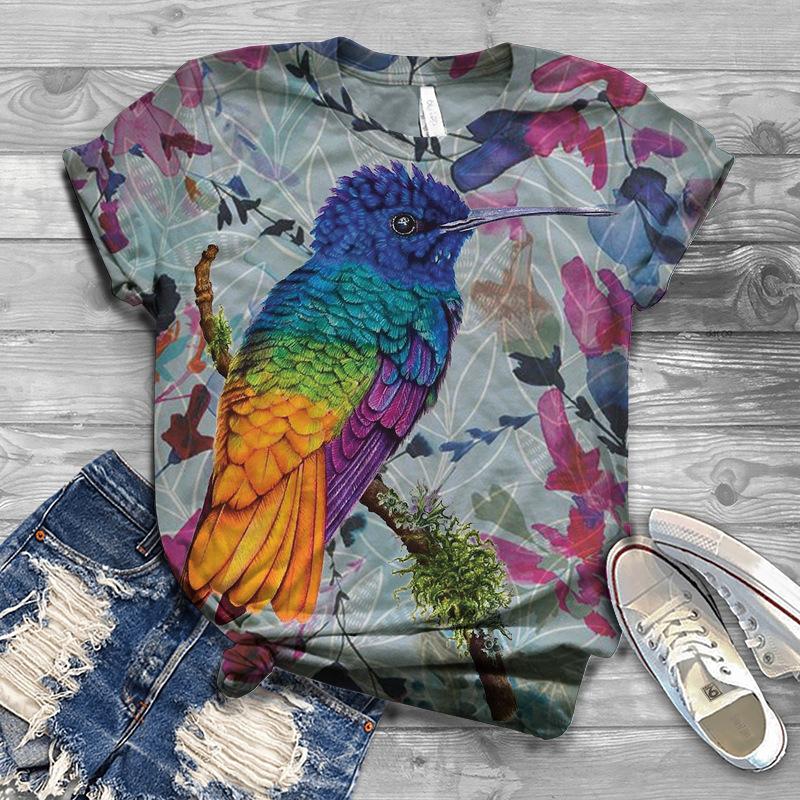 Women's Clothing Series New Summer 3D T-shirt Printed Round Neck Summer Women's T-shirt