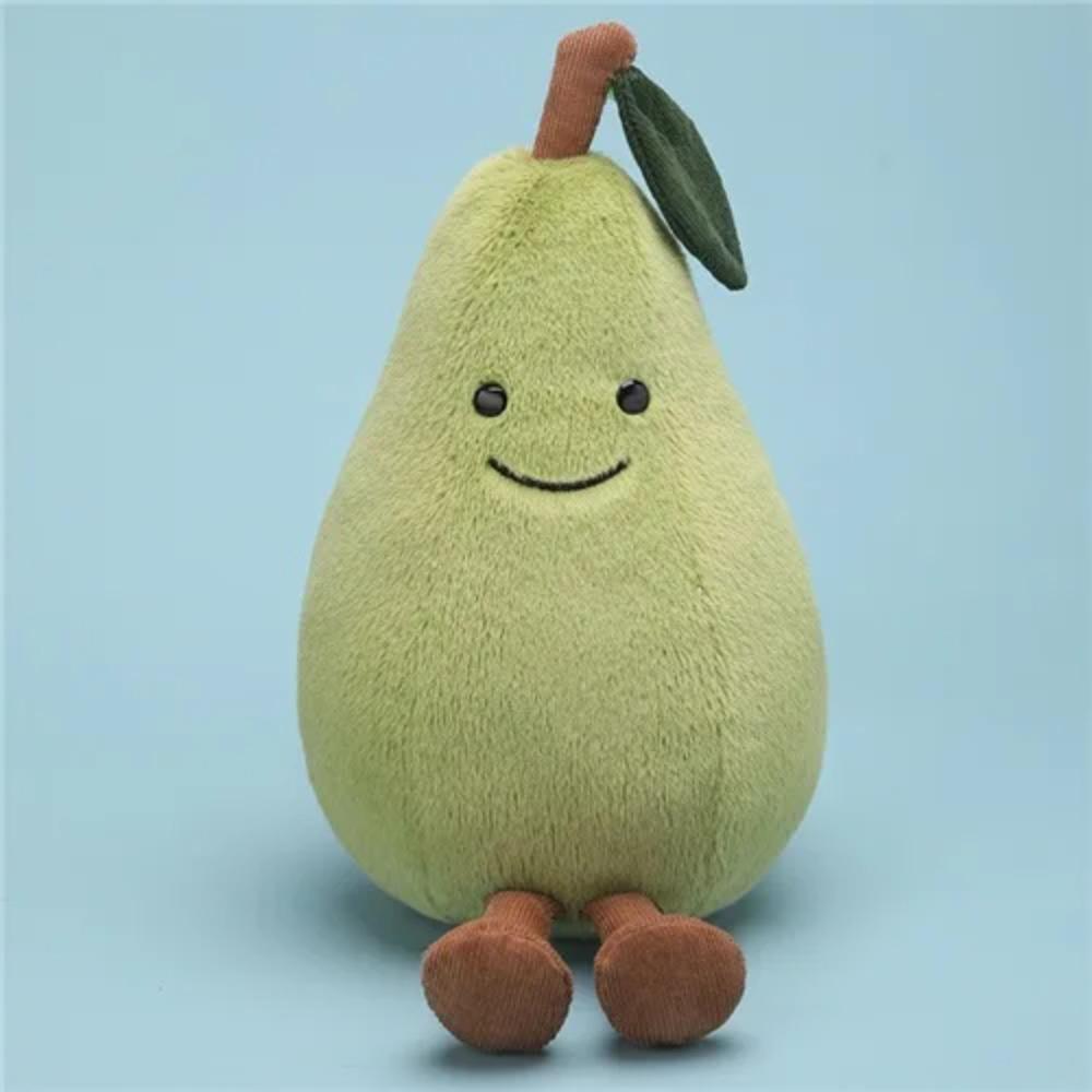 Fun Fruit Doll Series Cute Apple Pear Bull Horn Bun Sun Soft Plush Toy Comfort Cloth Doll Room Decoration Desktop Ornaments Gift