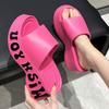Super Thick-bottomed Cool Slippers Summer Indoor Home Non-slip and Deodorant Outer Wear Fashionable Height-increasing Cool Slippers