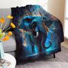 [Soft Warm Elephant Print Blanket] 1 Elephant Print Blanket, Soft Warm Blanket Nap Blanket for Sofa Sofa Office Bed Office Campi