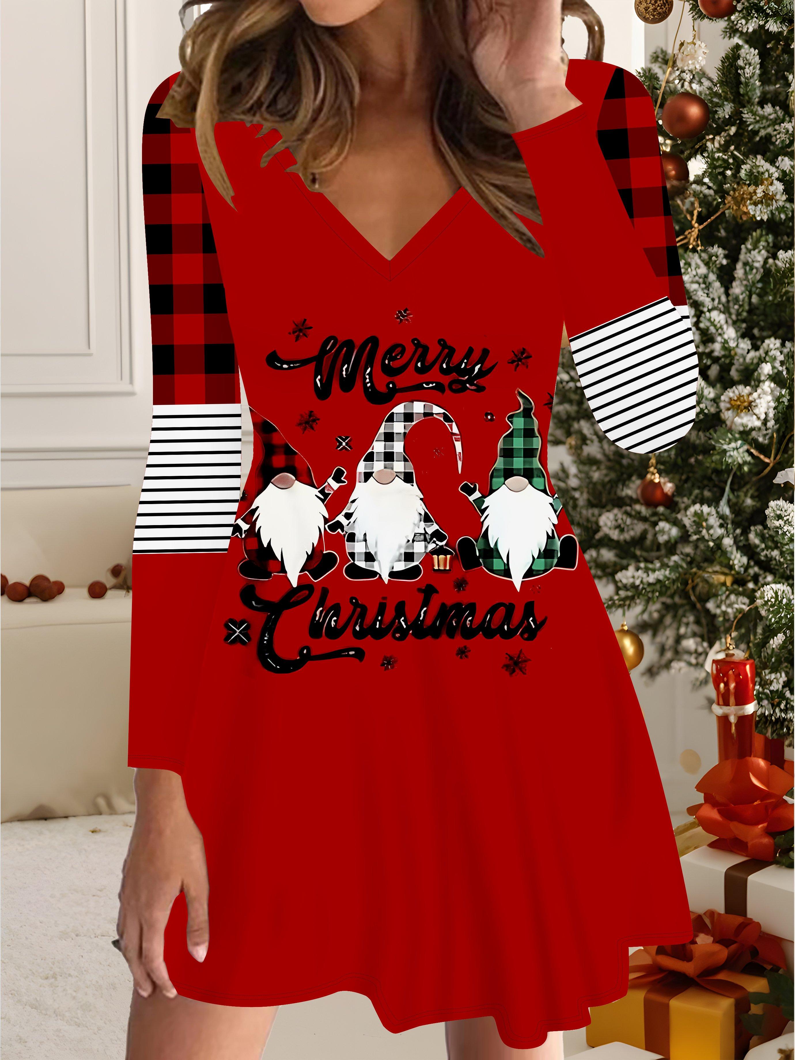 

Платье, напечатанное на 3D-принтере, эксклюзивная трендовая вещь для женщин на осень и зиму, рождественская коллекция 1XL красный