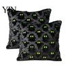 Decorative Ghost Throw Pillowcase 2Pcs Halloween Cushion Covers, Plush Pillow 18x18 Covers for Office Inch Cases Sofa Bed Couch Chair Washable Holiday