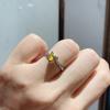 Cross Border New Love Ring Women's Simulation Pink Yellow Simple Zircon Peach Heart Jewelry