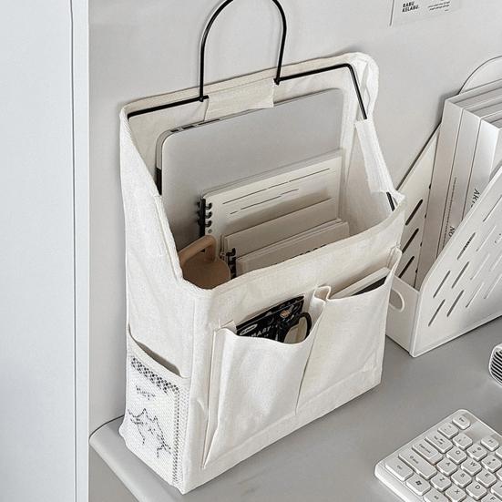 Hängeaufbewahrungstasche Große Kapazität Mehrere Fächer Kleiderschrank Schreibtisch Stofftasche Zeitschriftenbuch Organizer