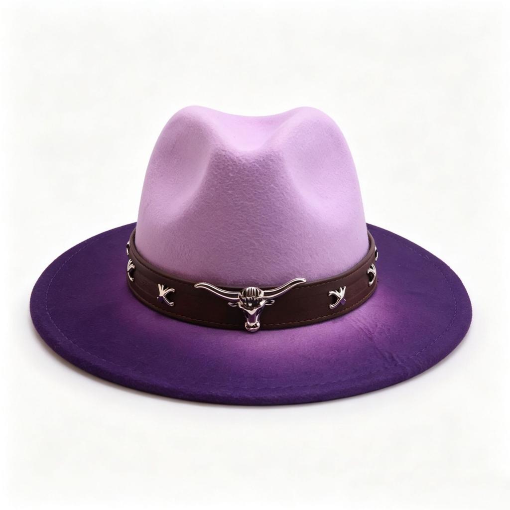 Four Seasons One-word Western Cowboy Hat Fashion Bull Head Accessories Cowboy Hat European and American Style Hat