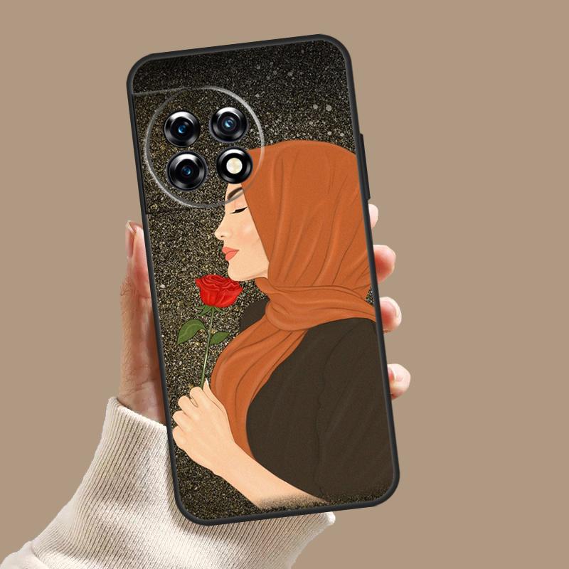 Muslim Islamic Arabic Hijab Girl Case For OnePlus 10T 8T 9R 10R 12R OnePlus 12 11 9 10 Pro Nord 2 CE 3 Lite N10 N20 N30 Cover