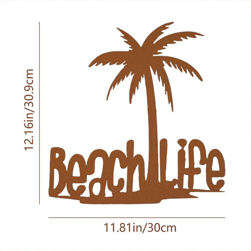 

Beach Life Palm Tree Metal Wall Art Home Decor Tropical Metal Palm Tree Wall Decor Beach Theme Beach Theme Decor Cutout Art светло-серый