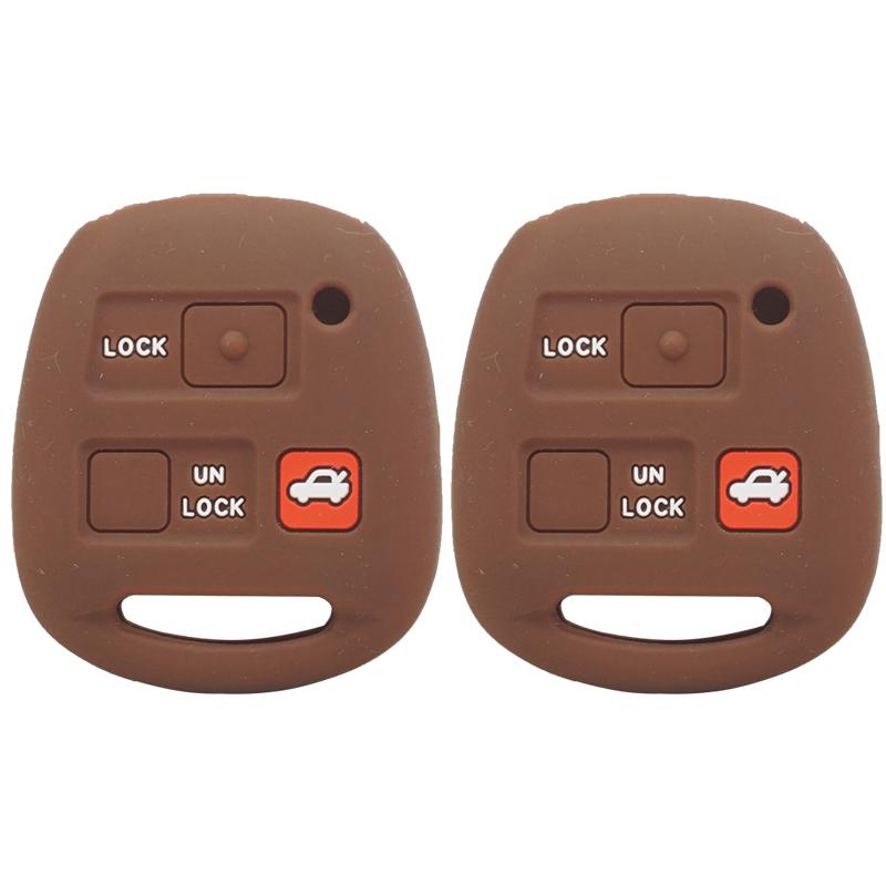 Cocolockey Silicone Car Key Cover Case Shell Fob Fit For Lexus For Toyota Remote Key Holder 3 Buttons Protector Car Accessory