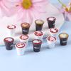12pcs Miniature Simulation Tableware Mini Latte Coffee Cups Pendants for Earring Necklace Keychain Dollhouse DIY Jewelry