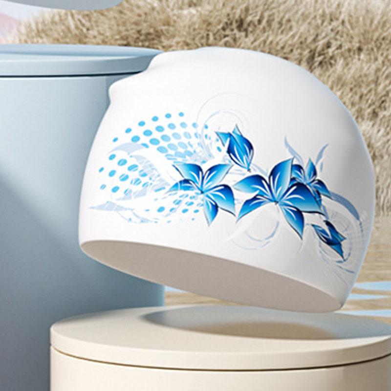 Silicone Swimming Caps Comfortable Bathing Cap Swimming Hat for Long Hair Anti Slip Waterproof Swim Cap Protecting Hair and Ear