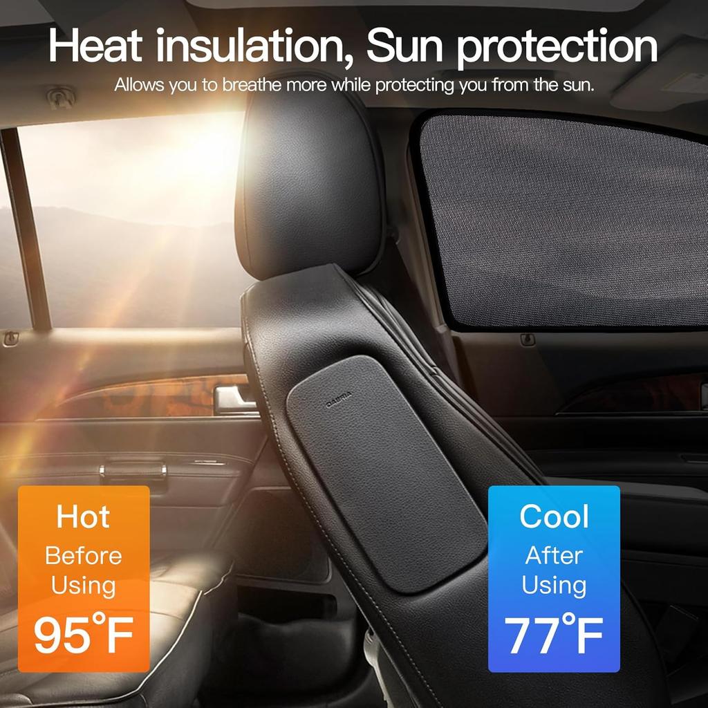XCBYT Car Window Shade For -2024 Toyota RAV4 Window Covers Side Window Sun Shade Car Window Shade For Baby With Breathable Mesh Ulate Heat And UV For