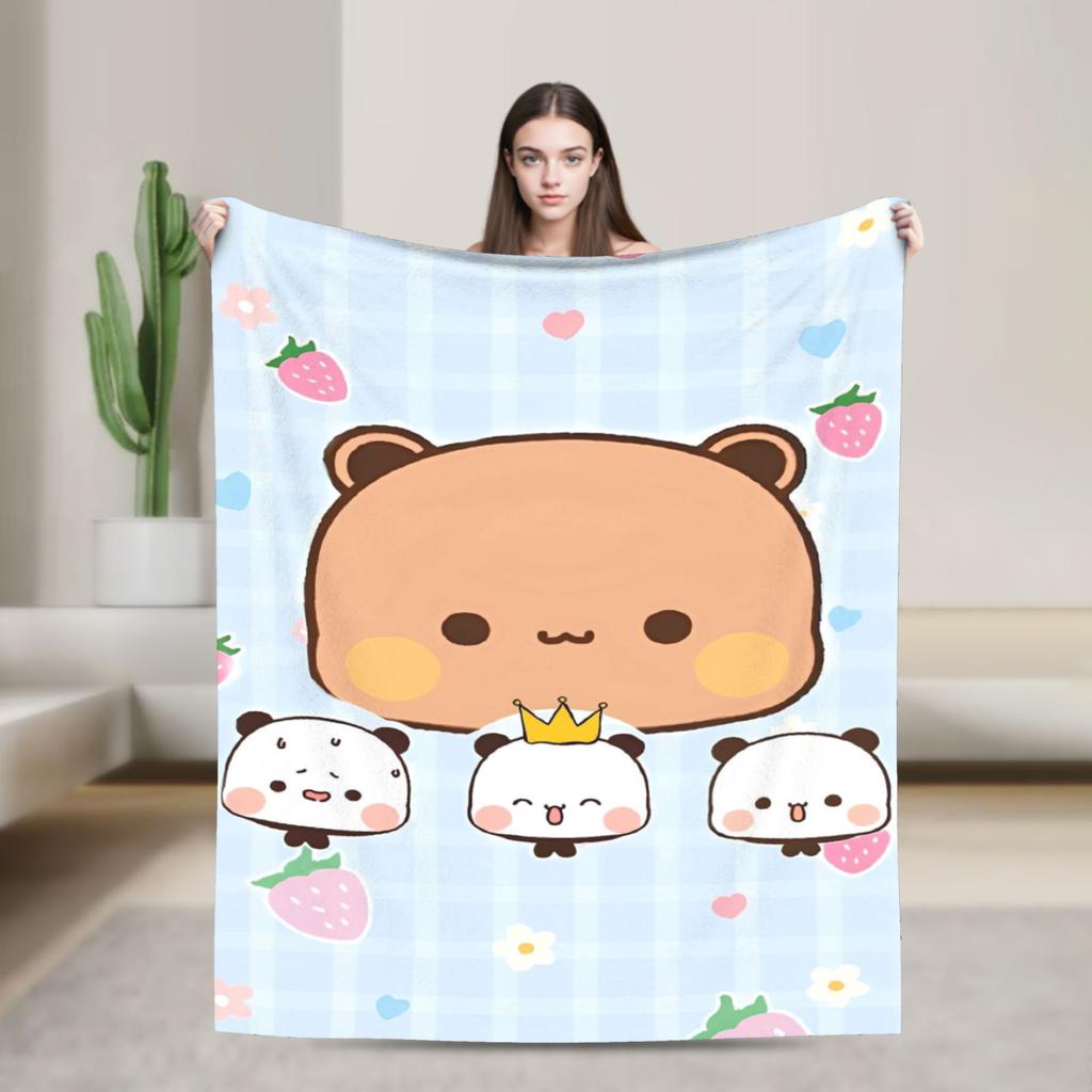 Bubu Dudu Flannel Blanket Winter  Warm Soft Throw Blanket for Kids Adult Couch Chair Funny Bedspread Sofa Bed Cover
