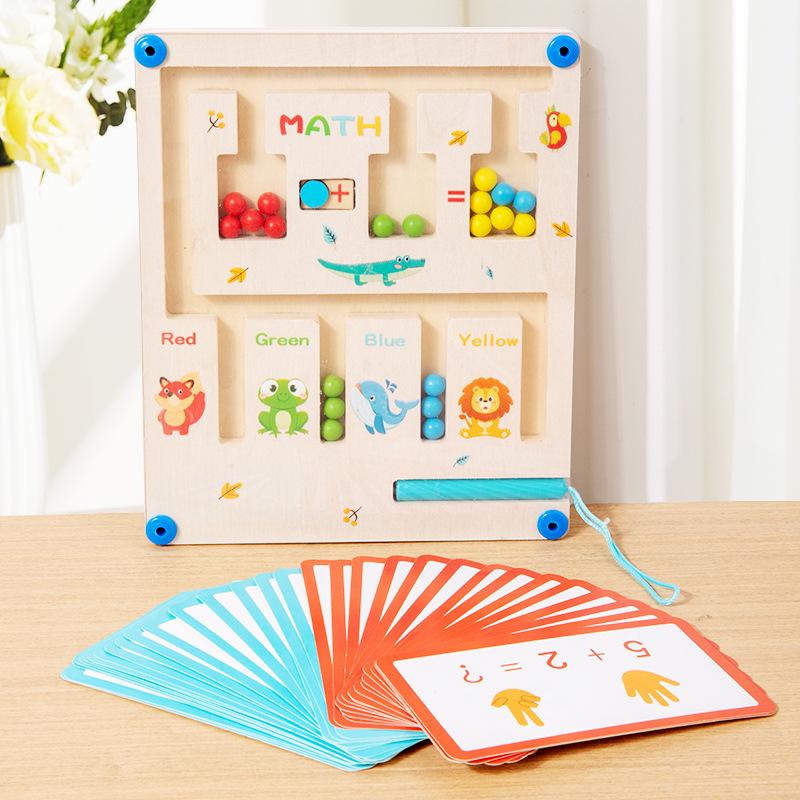 

Магнитный двухсторонний трансграничный мраморный трек: Развивающая деревянная игрушка для сортировки цветов для детей