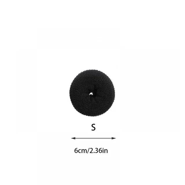 1-3Pcs Plate Hair Donut Bun Maker Rollers DIY Magic Elastic Foam Sponge Princess Hair Accessories Hair Styling Tools S/M/L Black