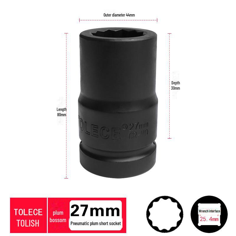 

Пневматическая 12-гранная розетка Tolis Heavy Duty 1 Plum Blossom для ветряной пушки и электрического ключа 55 мм