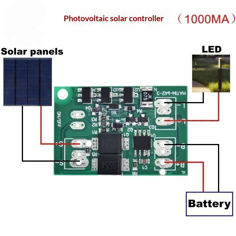 1Pcs Night Light Led Lamp Control Switch Battery Charger Charging Controller Module Automatic Solar Panel Battery Charger Board