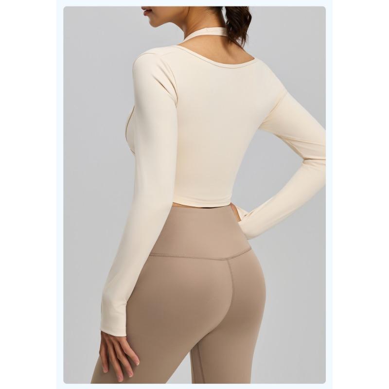 Halterneck Bra-free Yoga Wear Sports Top Outer Wear Fitness Clothes