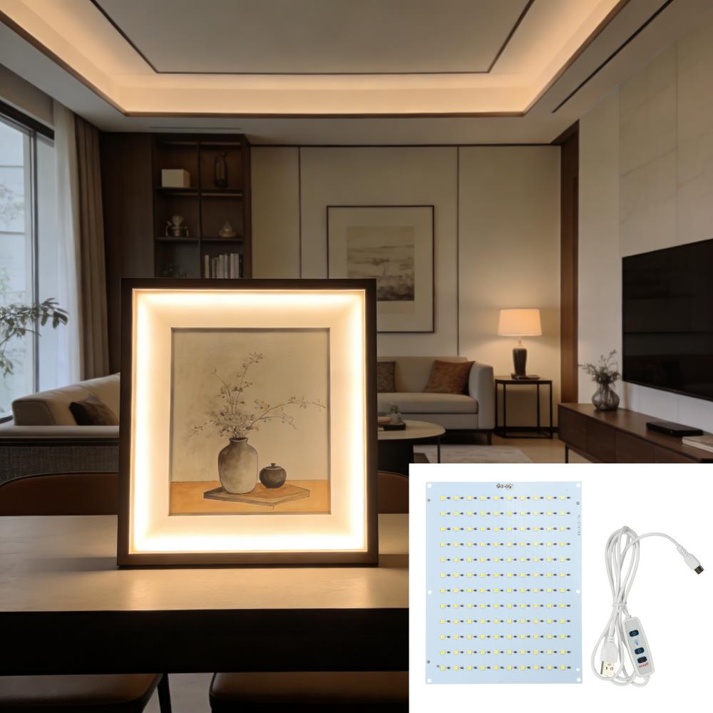 111/111 LED Beads Embossed Backlight Panel LED Light Board Embossed Kit Accessories 1V Light Board Brightness Adjustable