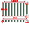 Tewango Orange +White Strip Blind Replacement Awning Top Sunshade Canvas Striped Polyester with UV Coating 10x8ft 350x250cm