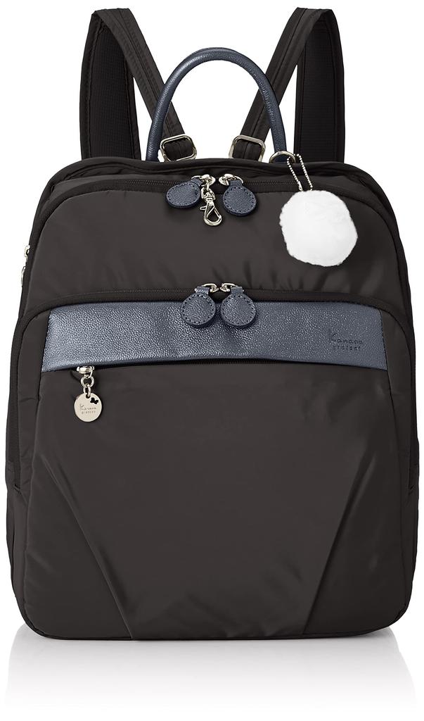 Kanana Project PJ1-4th Backpack with Anti-Virus Pocket, Women's, A4 Size, Multi-Function, No. 67645, Black, H37 x W31 x D11cm