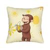 Decorative Pillow Covers Curious George African Monkey Stuff Car Pillow Case Cover Zipper MultiSize