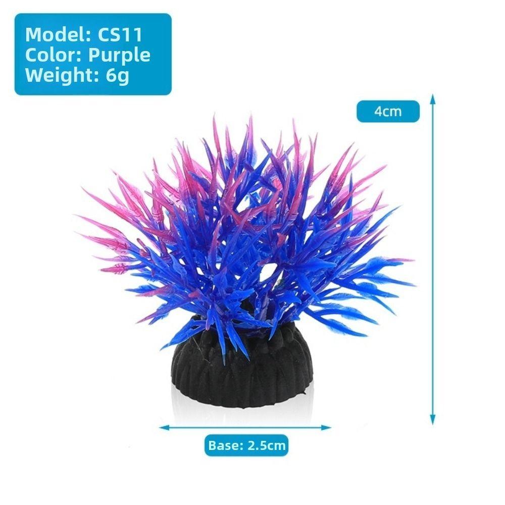 Plastic Artificial Aquarium Plant Height Range 4-8cm Low Grass Aquatic Plant Ornament Mini Aquarium Decoration
