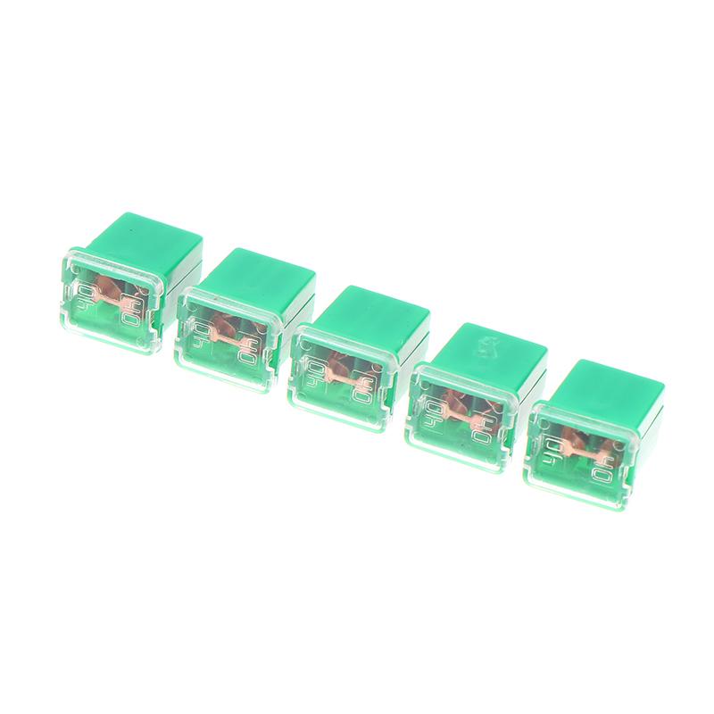 5pcs Mini Square Fuse 20A 30A 40A 50A 60A 70A 80A 90A Set Automotive Car Fuse With Plastic Box Assortment Auto Fuse