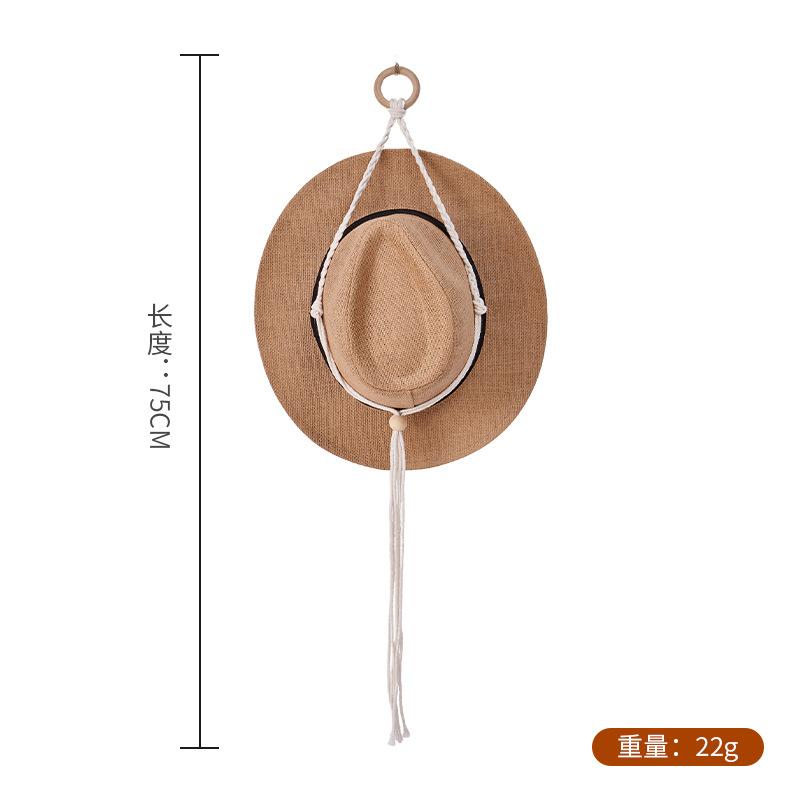Bohemian Cotton Rope Woven Hat Storage Rack Multi-layer Wall-mounted Storage Clip Hanging Hat Decoration 2590₽