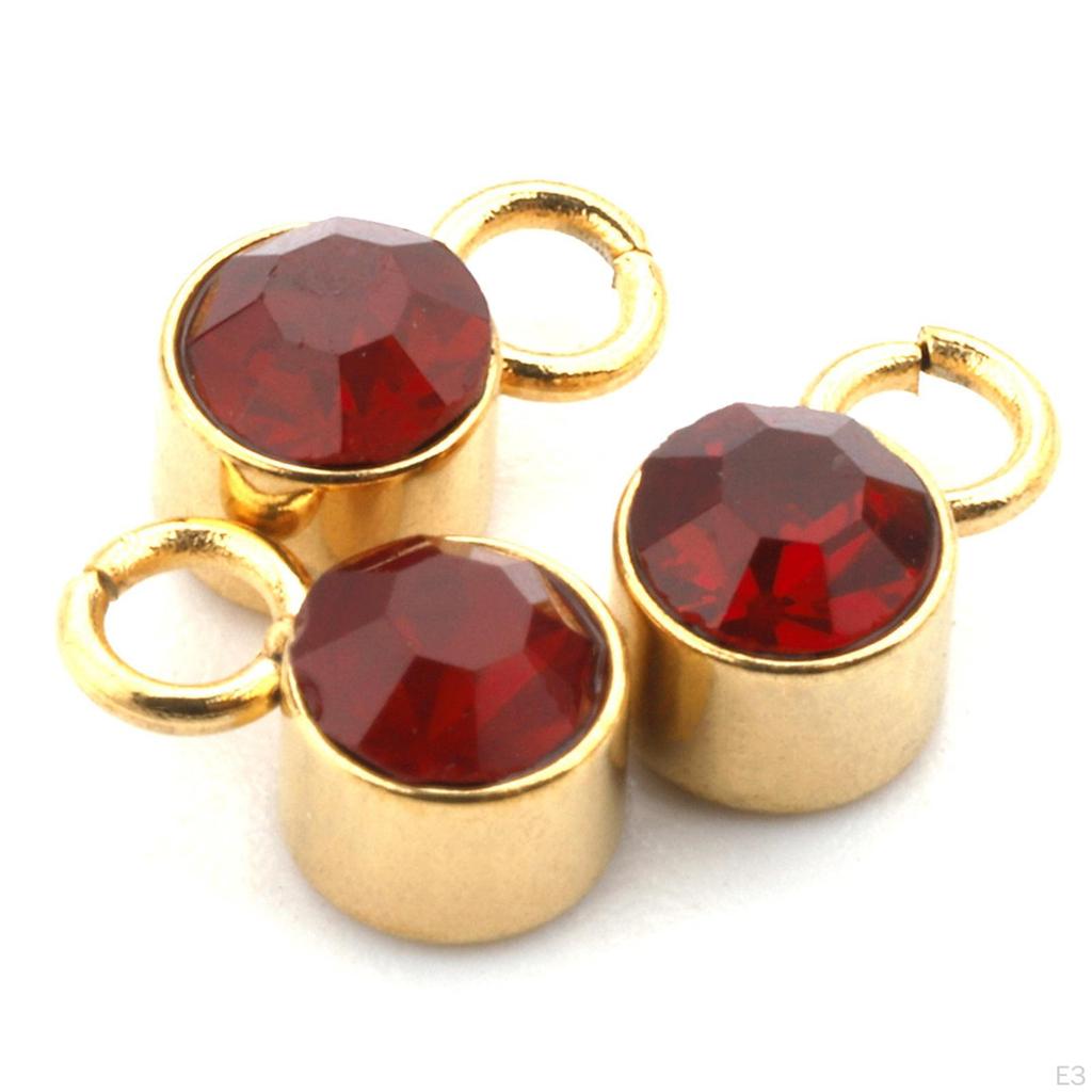 10 Stücke Kristall Charms DIY Runde Stecker Tropfen Perle Handgemachte Strass Anhänger für Halskette