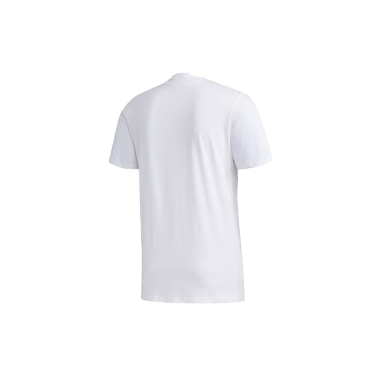 adidas T Shirts Men's White Crew Neck Moderate Straight Fit FM6102
