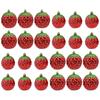 6PCS Red Christmas Hanging Decoration Electroplated Stawberry Christmas Tree Ornament Party Supplies Shopwindow Xmas Baubles 7