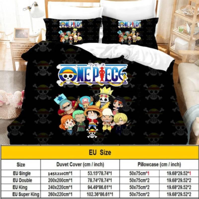 One Anime Piece Bedding Set Juvenile Monkey Dluffy Quilt And Pillowcase