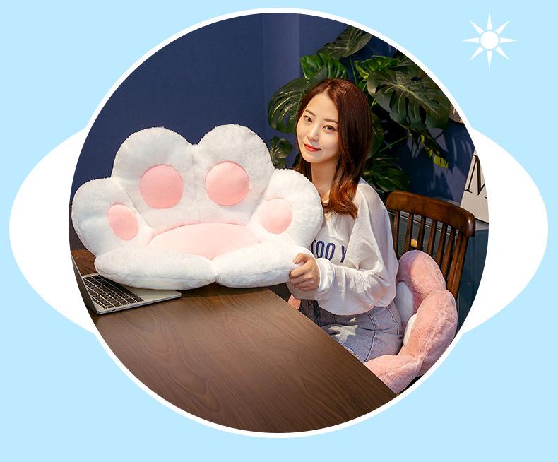 Bear Paw Semi-Enclosed Cushion Chair: Cozy, Lazy Sofa-Style Backrest and Seat for Office, Students