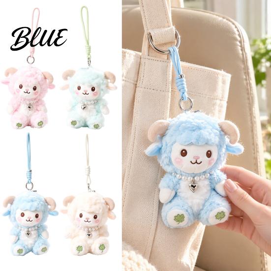 Soft Stuffed Sheep Toy Cute Plush Keychain Lamb Doll Pendant for Cartoon Backpack Handbag Kawaii Animal Charm Accessory Kids Adults Small