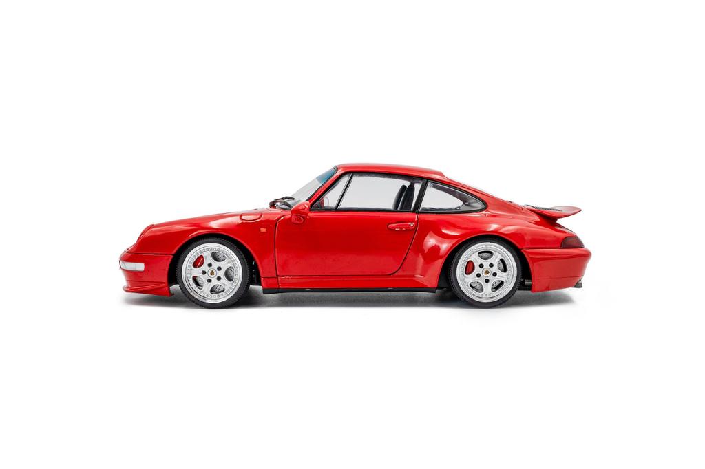 SOLID O Porsche Carrera Diecast Car 1/18 Scale 911 (993) Carrera RS 1997 (Red) [Parallel Import]