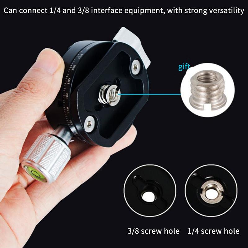 1 Set 360° Rotate Panoramic Shooting Clamp For Arca Swiss Camera Tripod Quick Release Clamp Holder Tripod Mount Plate Adapter