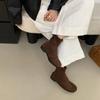 Trendy brand flat-soled retro Martin boots women's shoes 2025 new autumn and winter Boken and ankle boots Boken small short boots