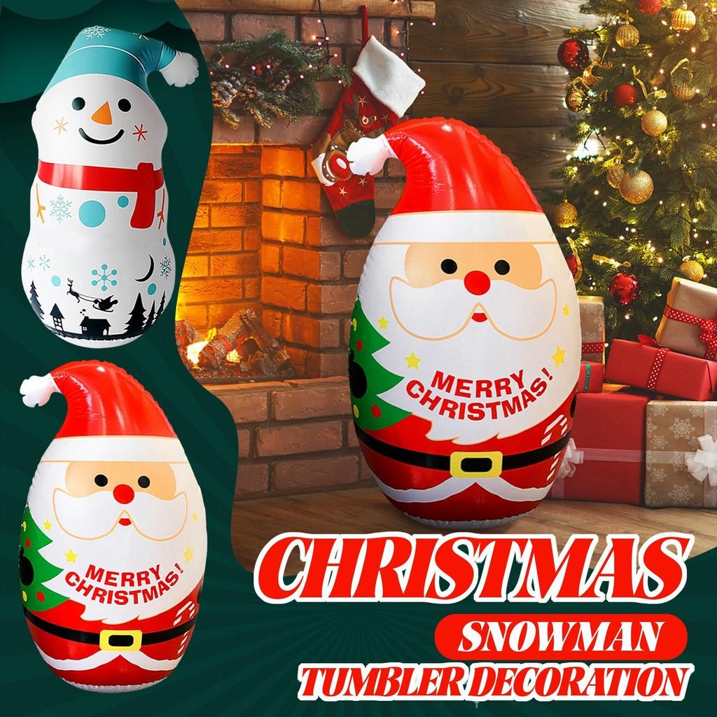 Julmuggdekoration Vattenfyllda ornament Tecknad tryckning Jul Snögubbe Uppblåsbar modell