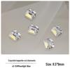 Xiaohongshu Rectangle Rhinestone Nail Art Accessories: Handmade Diamond Ball Rock Candy Alloy Nail Decorations