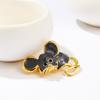 Cartoon Black White Enamel Mouse Brooches For Women Lovely Animal Lapel Pins Funny Rats Backpack Bag Badge Party Jewelry Gifts