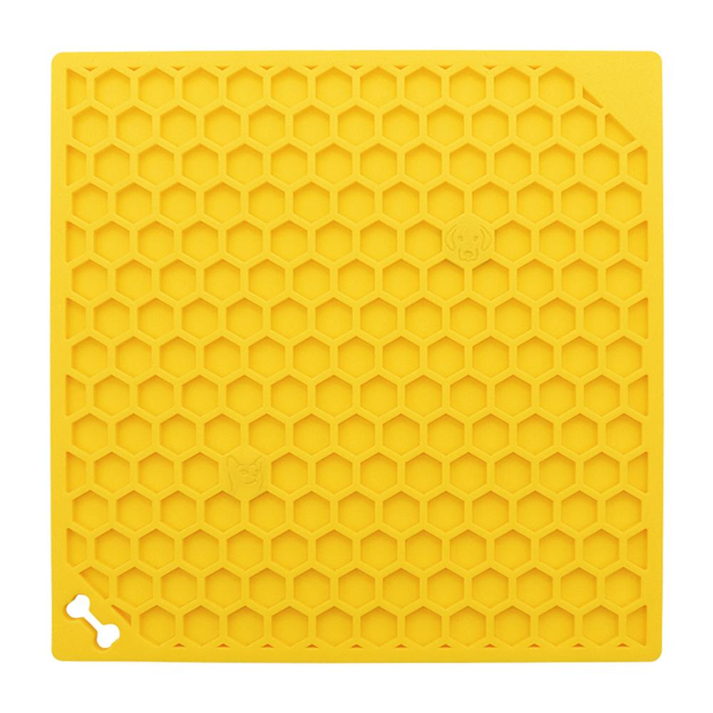 Pet Lick Mat Honeycomb Pattern Slow Feeder Anti-Choke Suction Cup Licking Pad for Dogs/Cats