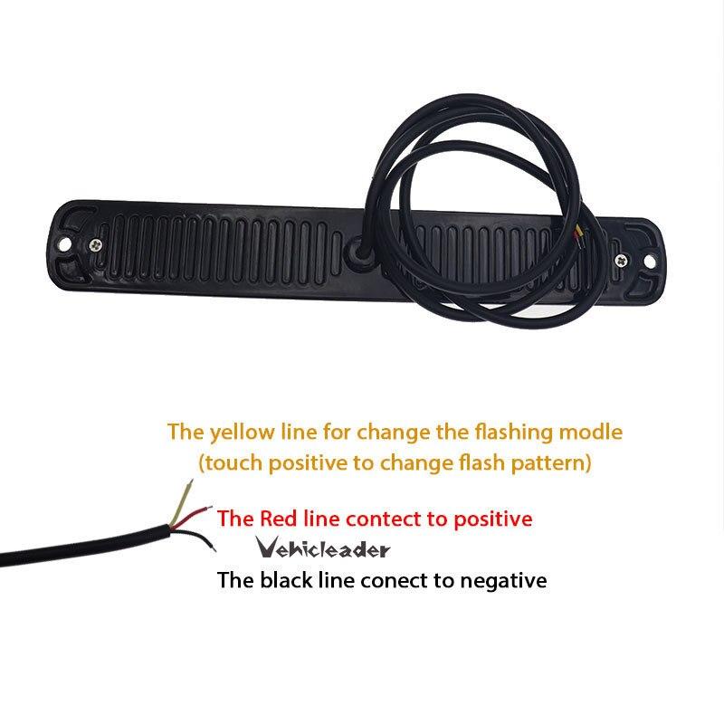 2 buc 12 V/24 V 12 LED-uri pentru remorcă auto, camion, motocicletă, far de semnalizare laterală, far de urgență, avertisment de pericol, bliț, bară de lumină stroboscopică