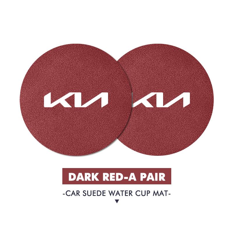 For KIA Car Water Cup Mat Coaster Non-Slip Pad Interior Accessories Ceed Sportage Rio K5 K2 Optima Cerato Venga Sedona